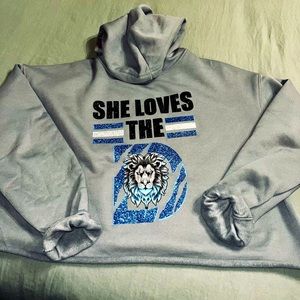 Detroit Lions crop hoodie